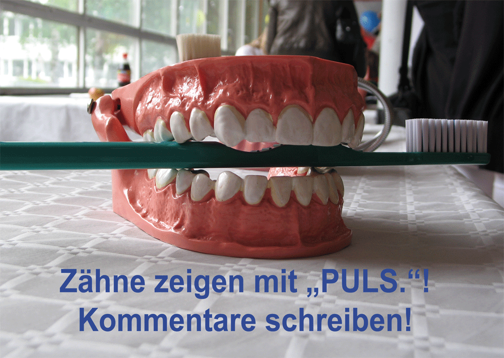 Zähne zeigen mit "PULS."