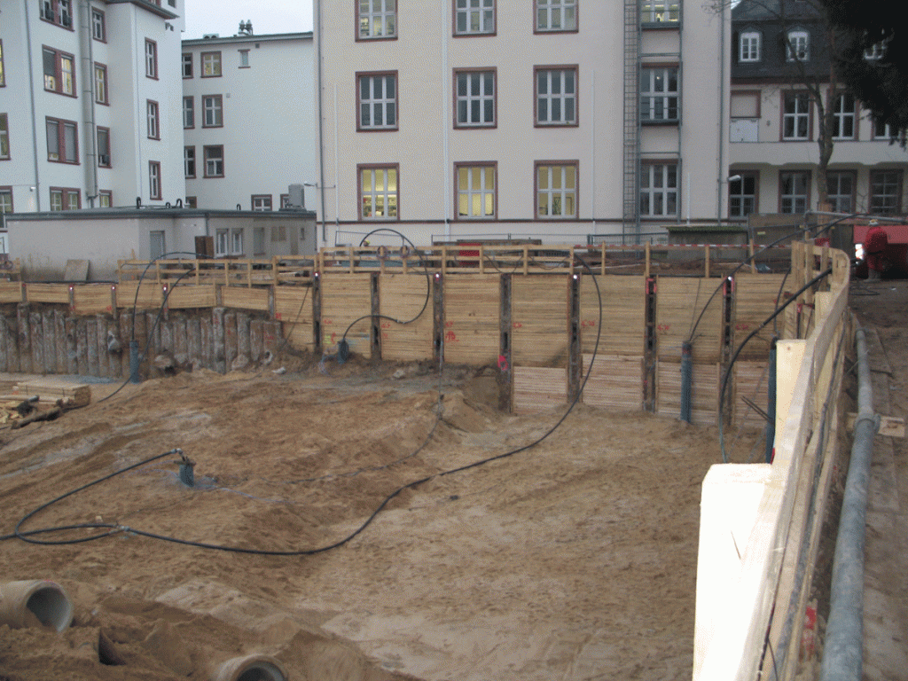 Baugrube Medicum im Januar 2014